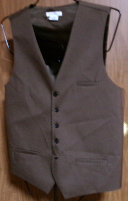 Dark Brown DANIEL ELISSA Mens Vest-Medium