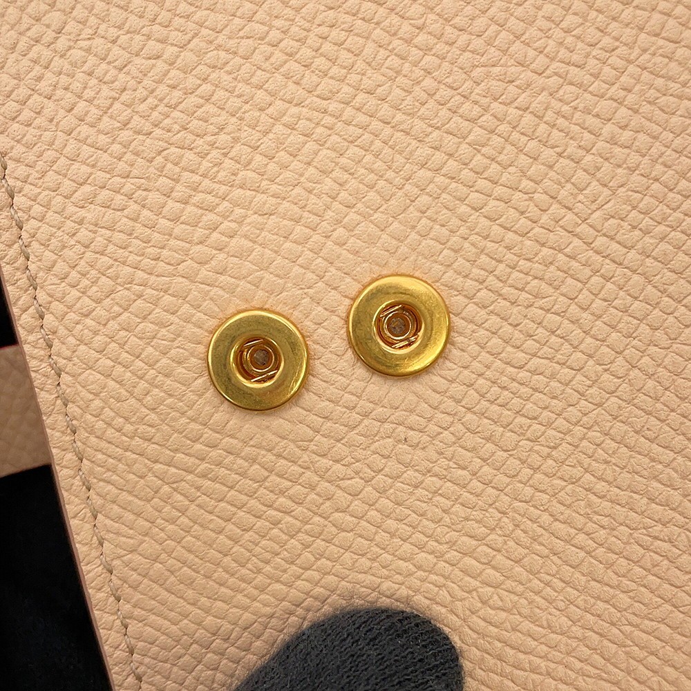 CELINE Large Strap Multifunction Leather Beige/Re… - image 9