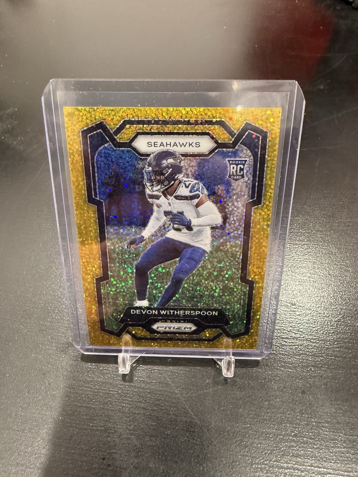 2023 Panini Prizm - Rookies Devon Witherspoon #389 Gold Sparkle Prizm /24 (RC)