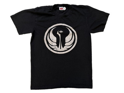 Vintage Star Wars  TShirt Black Med Jedi Order Lucasfilm Tag True Y2K Fader
