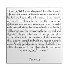 Fridge Magnet Psalms Chapter 23 English TEHILLIM Old Testament Holy Bible Torah