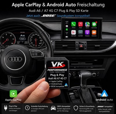 AUDI A6, A7, 4G, C7 MIB2, MHI2 APPLE CARPLAY, ANDROID AUTO FREISCHALTUNG