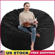 Memory Foam Bean Bag Chair Velvet Lounge Furniture Gaming Reading Napping New
