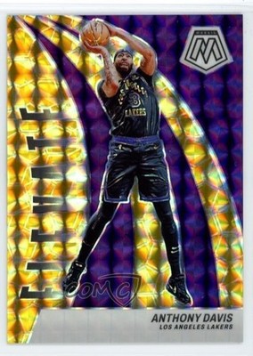 2023-24 Panini Mosaic Elevate Reactive Yellow Prizm 27/99 Anthony Davis #24 6o3