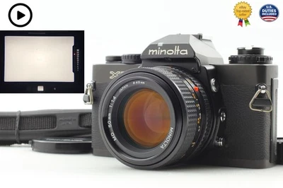 [美品] Minolta XD 35mm MD 50mm f1.4 N MINT] Minolta XD Black 35mm SLR Film Camera + MD 50mm f1.4 Lens