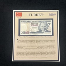 Turkey Historic Currency From Around the World postal commemorative society
