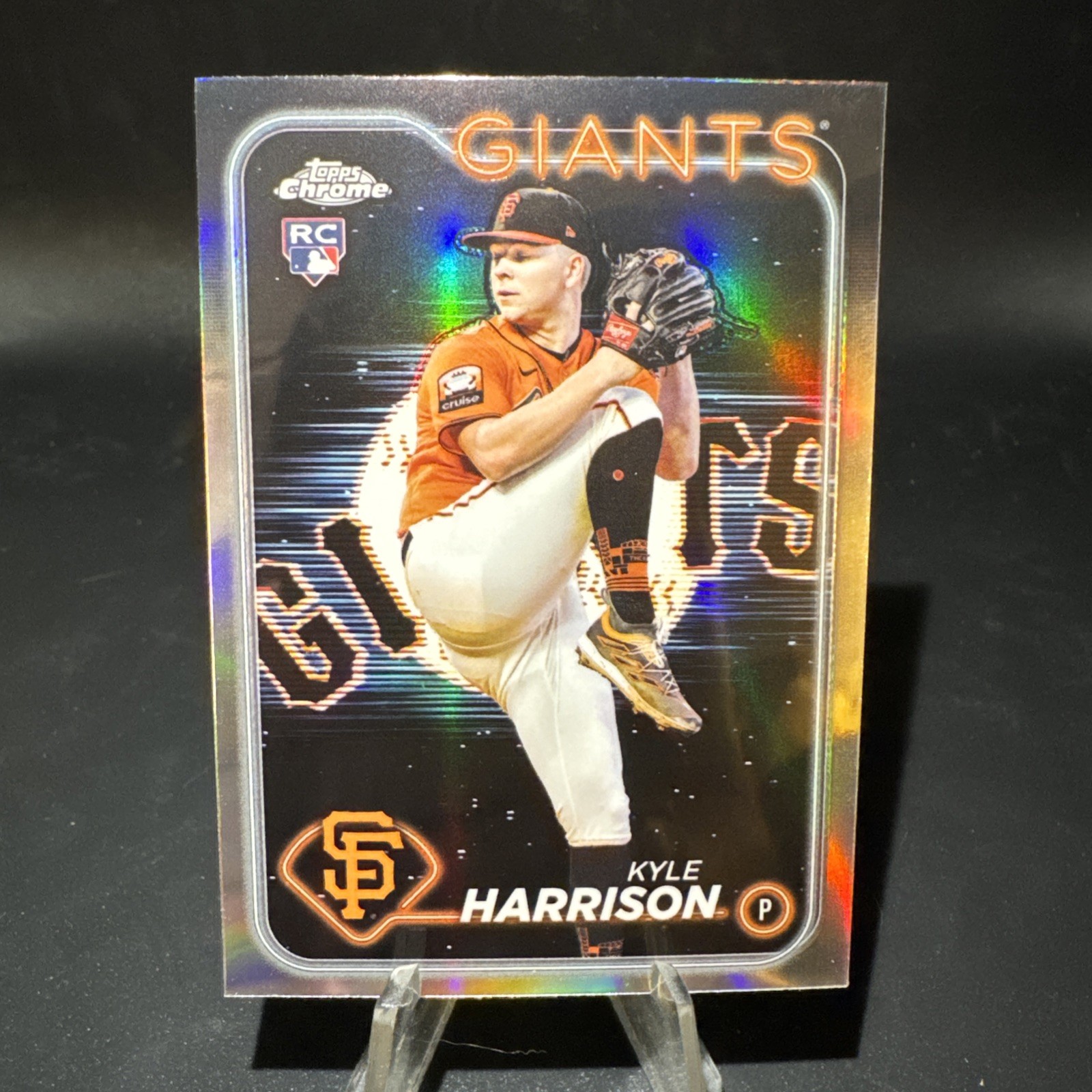 Kyle Harrison - Lightboard Logo Refractor - 2024 Topps Chrome #191 Giants
