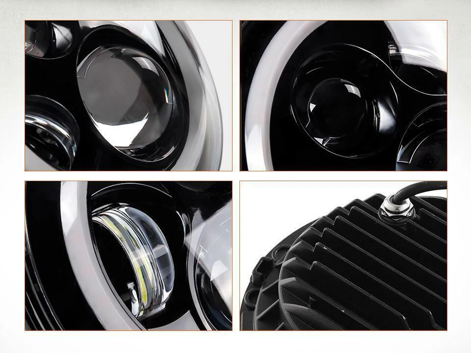 7" INCH Round LED Headlights  Hi-Lo Beam For Ford Mustang F-150 F-250 F-350 - Image 4 of 4