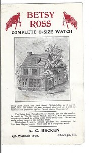 Betsy Ross 0-Size Watch by Keystone Watch Case Co. Sales Brochure