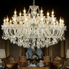 Luxury Crystal Chandelier Pendant Lamp Lobby Ceiling Suspension Fixture Light