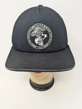VANS Hat Cap Trucker Vulture On  Skull  BLACK Snapback Flat Brim Foam Front