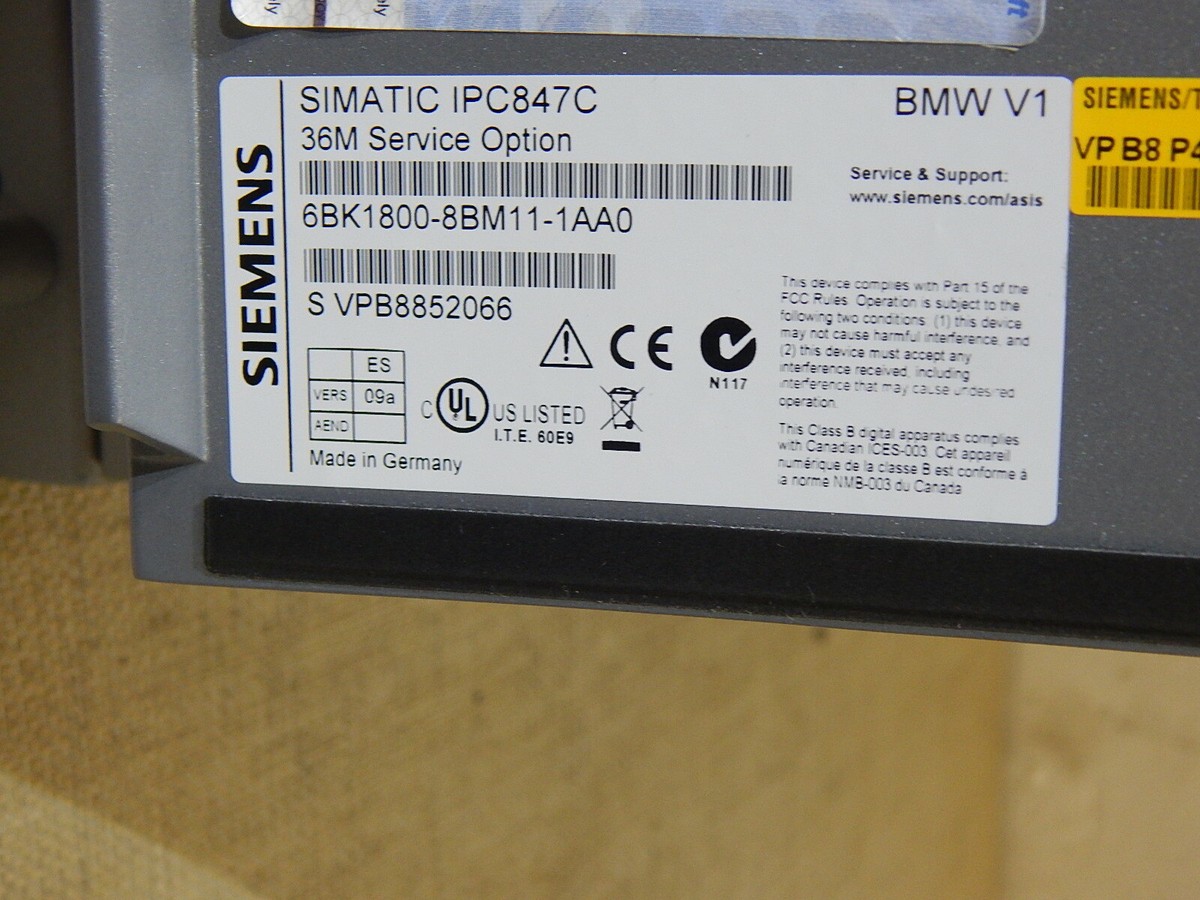 PC Industriel Siemens Simatic IPC847C - Réf 6BK1800-8BM11-1AA0 - ES:07a - Occasion Fonctionnel