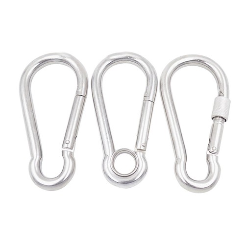 A2 Stainless Snap Hook Carabiner With Eye / Eyelet M4 - M12 Hook Stainless Steel - Picture 10 of 13