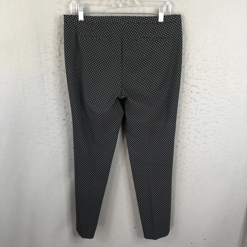 Doncaster Pants 10 Black Gray Knit Career  Minimalist Capsule Stretch Office - Image 3 of 4
