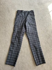 Tilley Gray/Black Plaid Golf Tech Water Repellent Pants Men’s Size 32
