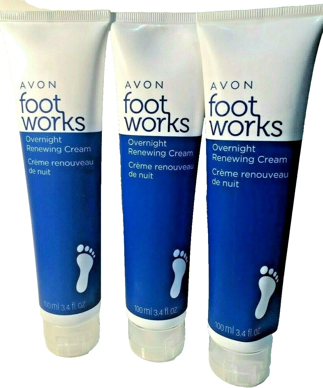 AVON FOOT WORKS OVERNIGHT RENEWING CREAM  ( BUNDLE OF 3)JOJO