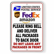 Package Delivery Instructions Sign Leave Packages Here Box Front Not Here