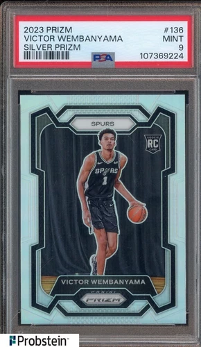 2023 Panini Silver Prizm #136 Victor Wembanyama Spurs RC Rookie PSA 9 MINT