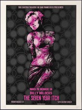 Seven Year Itch Marilyn Monroe Silkscreen Movie Poster Castro Theatre - O'Daniel