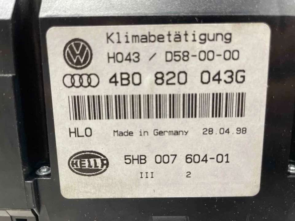 1999 AUDI A6 HEATER A/C CLIMATE TEMP CONTROL PANEL HEATED SEATS OEM 4B0820043G - Image 4 of 4