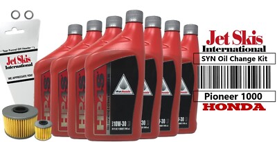 Honda Pioneer 1000 1000-5 1000-6 Synthetic Oil Change Kit Oil Filters & Washers