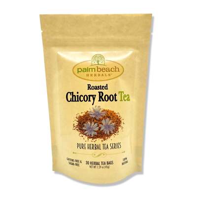Roasted Chicory Root Tea by Palm Beach Herbals | 30ct, Caffeine-Free 