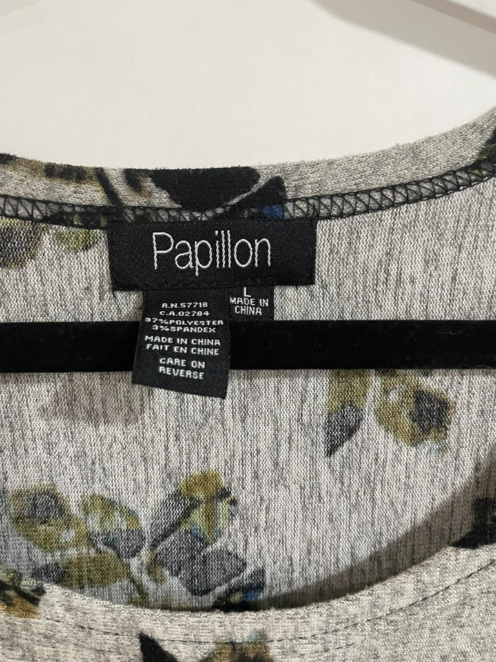 Vestido Papillon Talla L Multicolor Poliéster Manga 3/4 Foto 3 de 4