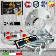2 DISTANZIALI RUOTA 20mm 4x100 + 8 BULLONI x FIAT GRANDE PUNTO + EVO + ABARTH
