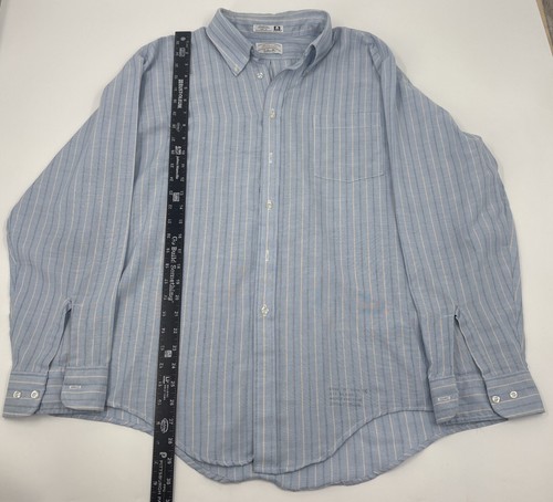 *RAR* Goldcraft Goldsmith’s Brand Button Down blau gestreiftes Hemd Größe 17, 34x35 - Bild 7 von 9