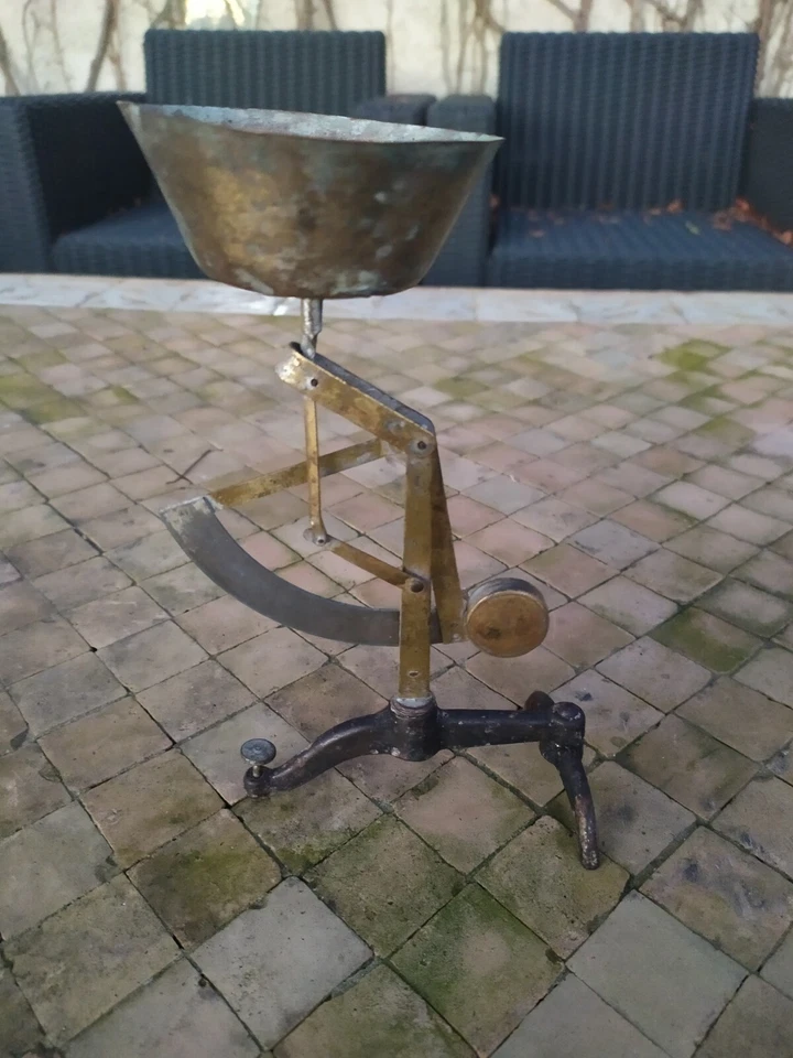 Pèse LETTRE Poudre ou Or, ANCIEN XIXEME BALANCE , Peson .100gr - Photo 3/4