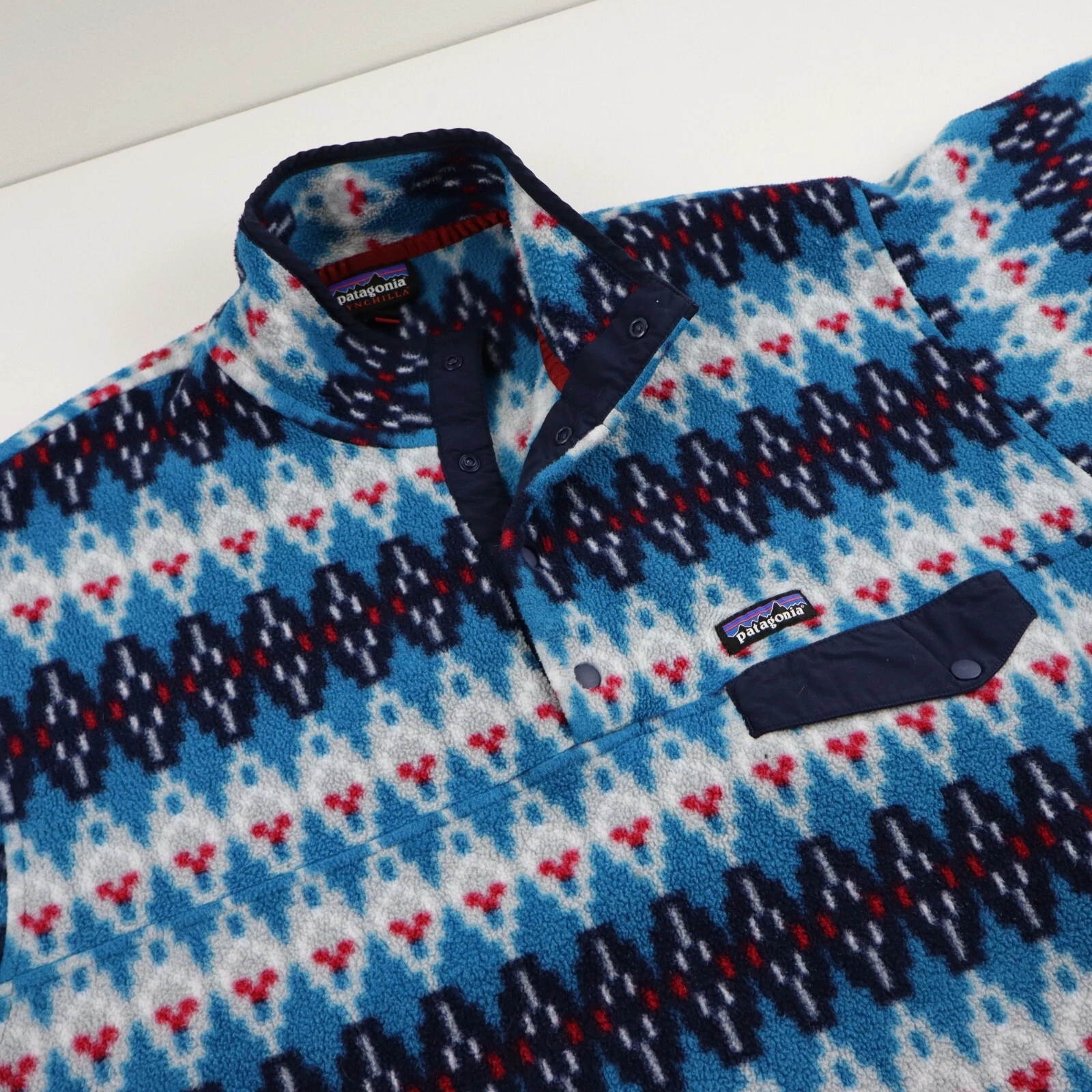 patagonia aztec forest carpet synchilla fleece snap-t pullover jacket