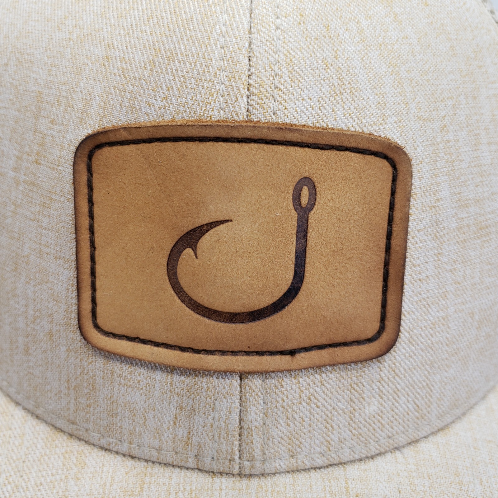 Avid Gear Hook Patch Hat Cap Snapback Beige Mesh … - image 2