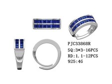 Sterling Silver Semi Mount Ring Setting Princess SQ 3x3mm Band Ring