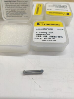 One Kennametal PCBN Grooving Insert, A4R0300M03P00EST KB1630