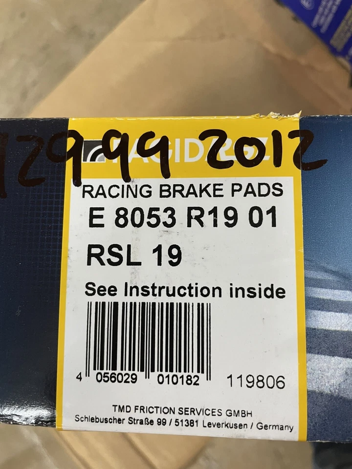 Pagid S8053 RSL 19 Front Brake Pads for BMW 1M E82 / M3 E90 - E8053R1901 - Image 2 of 2