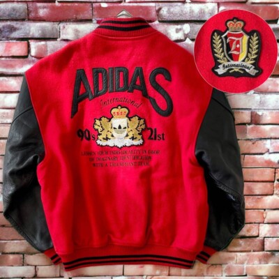 adidas originals stadium coat in red