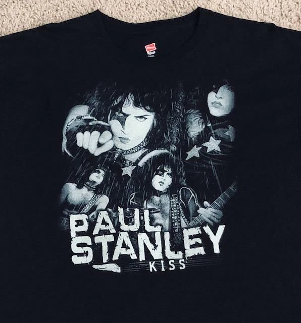KISS Paul Stanley Multiple Portrait Design Men s Black T Shirt