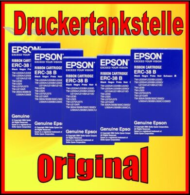 5x originales Farbband EPSON TM-U220A U220B U220D U210A U210B U210D ERC-38 B 
