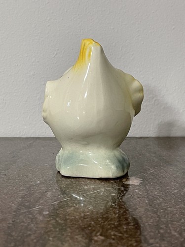 Fioriera anatra ceramica vintage alta 4” testa gialla/bianca tornita ciarlatanella - Foto 7 di 11