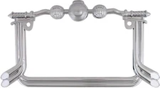 Motorcycle License Plate Frame USA Size 3D Handlebars And Pipes Chrome Finish