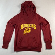 Washington Redskins Hoodie Womens Medium Burgundy Nike Therma-Fit Vintage Logo