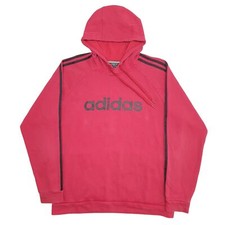 ADIDAS Hoodie Spellout Jumper Sweatshirt Mens L