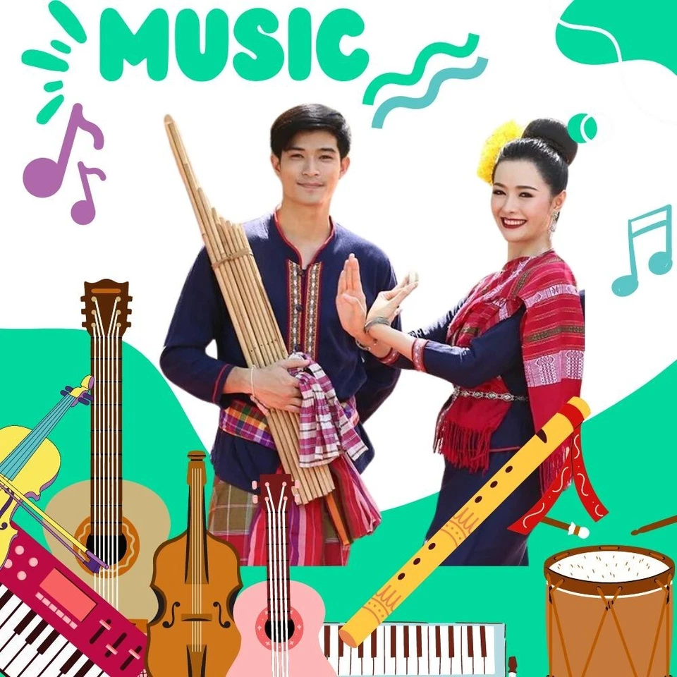 Instrumento de madera Khaen bambú tailandés isan boca órgano musical Laos folk EXPRESS Foto 4 de 4