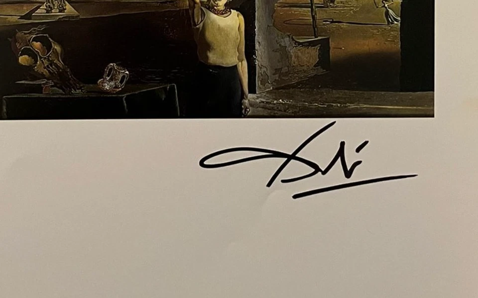Salvador Dalí, Litografía Original Firmada a Mano con Certificado de Autenticidad y Valoración de $3,500 Foto 3 de 4