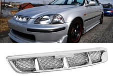 Replacement Hood Bumper Mesh Chrome Abs Mug Grills Grill For 96-98 Honda Civic
