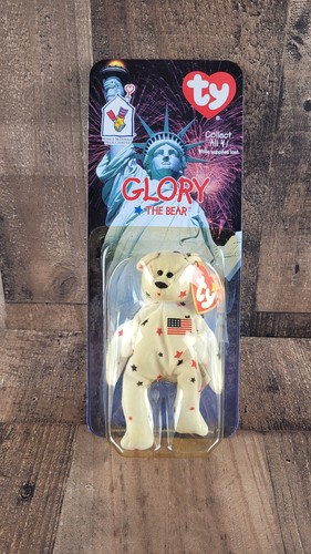 Ty Beanie Babies Glory the Bear Plush Toy In Packaging! 1999