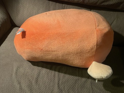 Mameshiba Orange Lentil Bean Puppy Dog JUMBO Cushion 15" Plush Toy w Tags ! - Picture 7 of 8