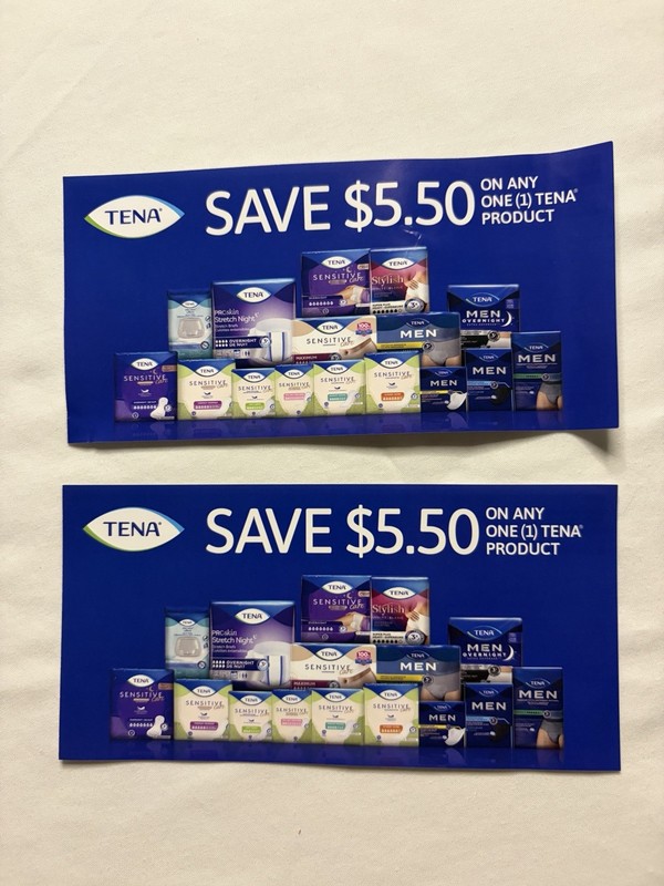 Tena Men Pad Coupon Save $5.50 On Any (1) Tena Item Expire Aug 1, 2026 (2) Total