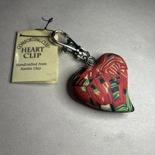 Comforting Clay heart clip handcrafted from kaolin clay.2  Heart Calypso Studios