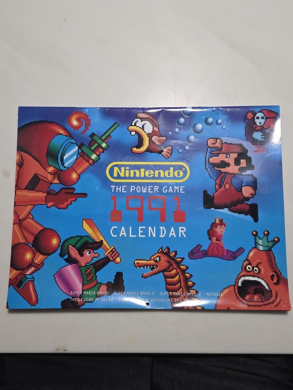 Nintendo the Power Game 1991 And 1992  calendar. NM